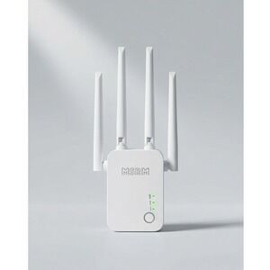 MSRM US754AC 1200Mbps WiFi Range Extender Dual Band Repeater White 4 Antennas